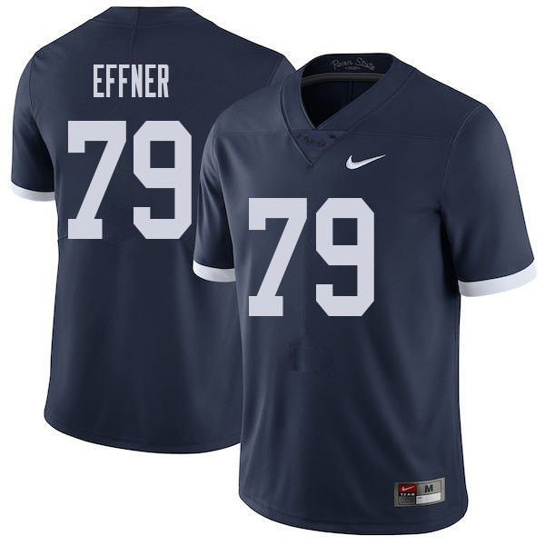 Men #79 Bryce Effner Penn State Nittany Lions College Throwback Football Jerseys Sale-Navy